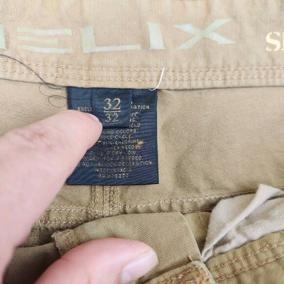 Mens Helix size 32x30 Slim Fit Rip Stop Outdoor Canvas Flat Front Pants - Picture 4 of 10